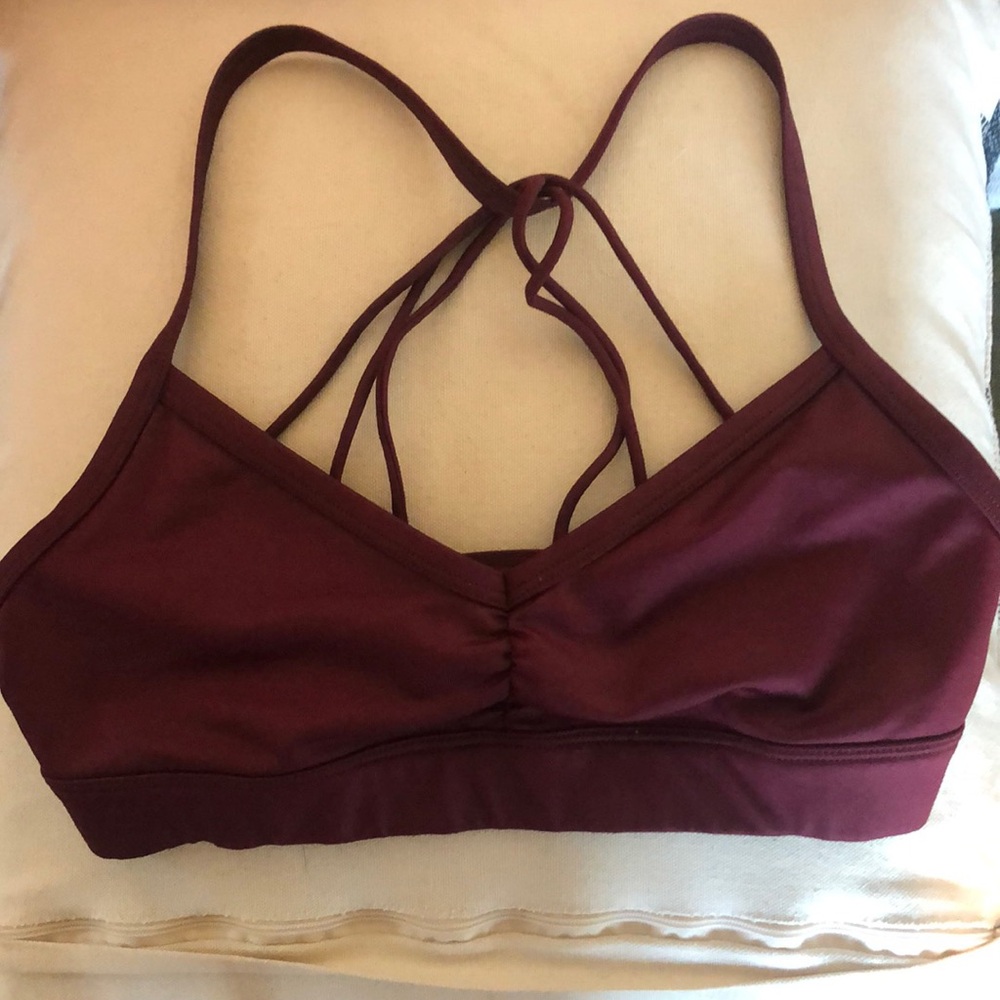 Wine colored alo sports bra- GUC